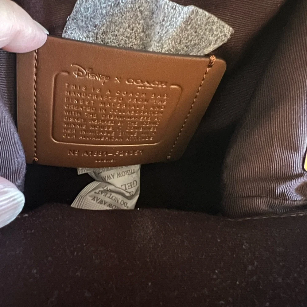 Coach x Disney Kisslock Bag with Floral Mix Print. Minnie Mouse Ears F29351 New - Picture 10 of 13